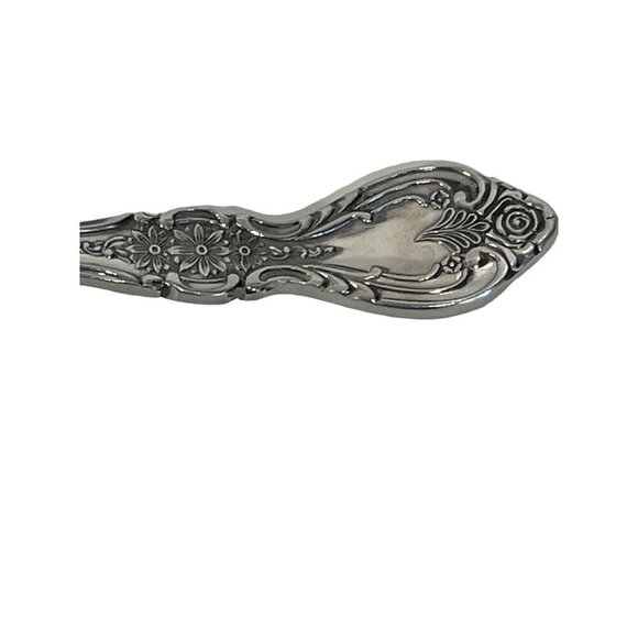 Vintage Regent Stainless Steel Gravy Soup Ladle With Ornate Floral Handle Design - Picture 4 of 6